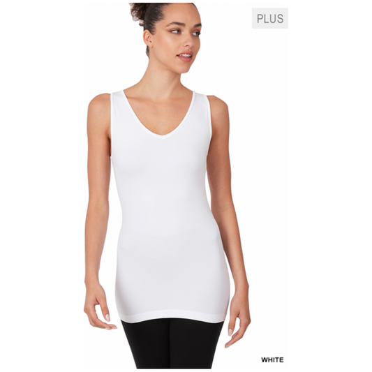 The Perfect Stretchy  Tank-White