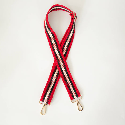 Guitar Style Strap - Woven Red