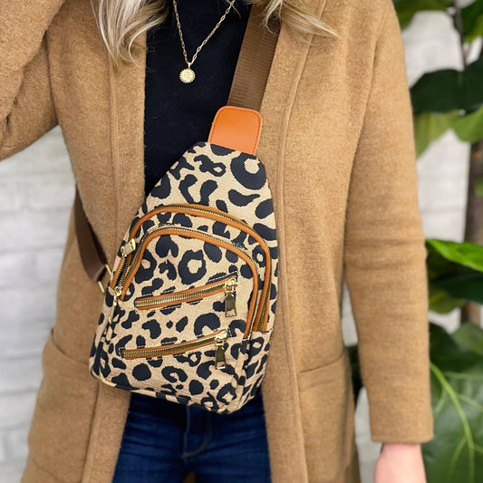 Mila Leopard Sling Bag